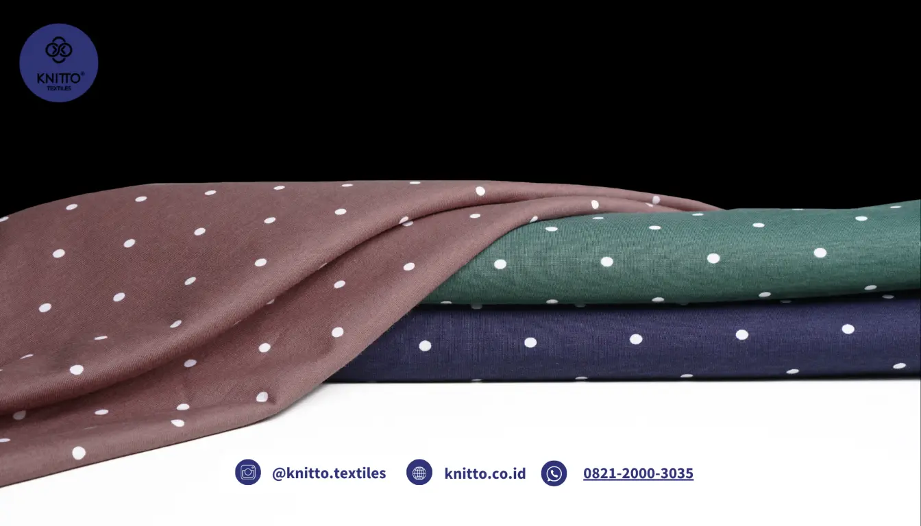 Klik Banner untuk Membeli Kain Printing Motif Polkadot dari Knitto Textiles