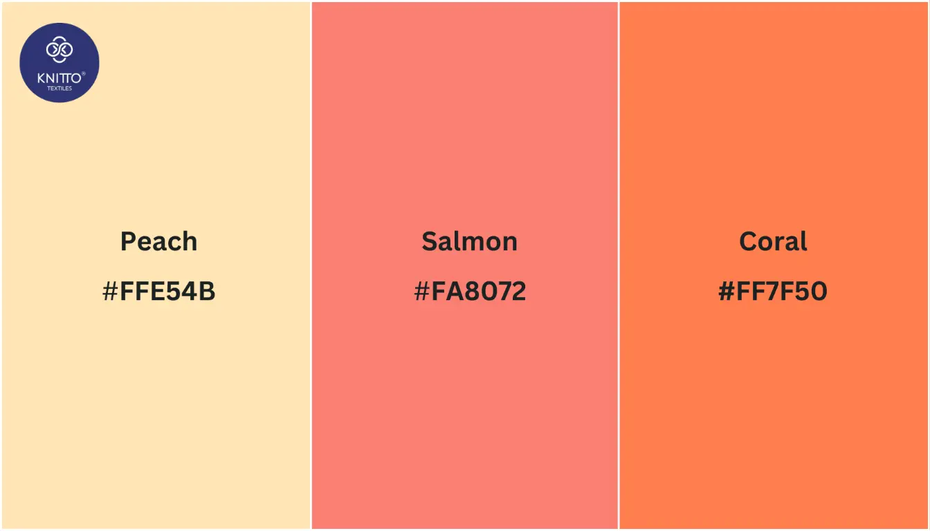 Perbedaan Warna Peach, Salmon, dan Coral