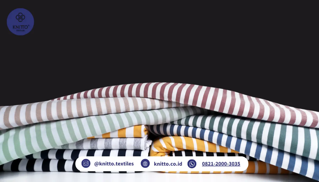 Potret Kain Cotton Combed Stripes dari Knitto