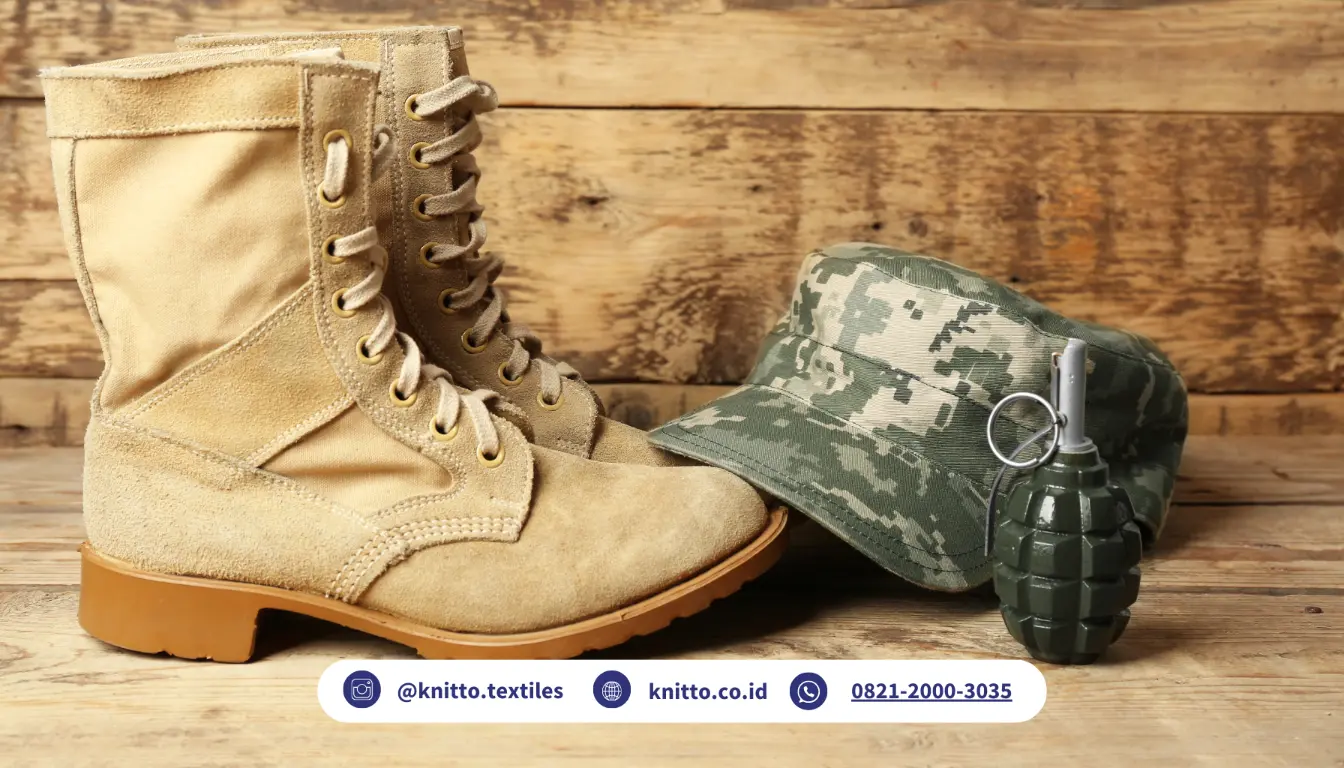 ilustrasi sepatu combat boots