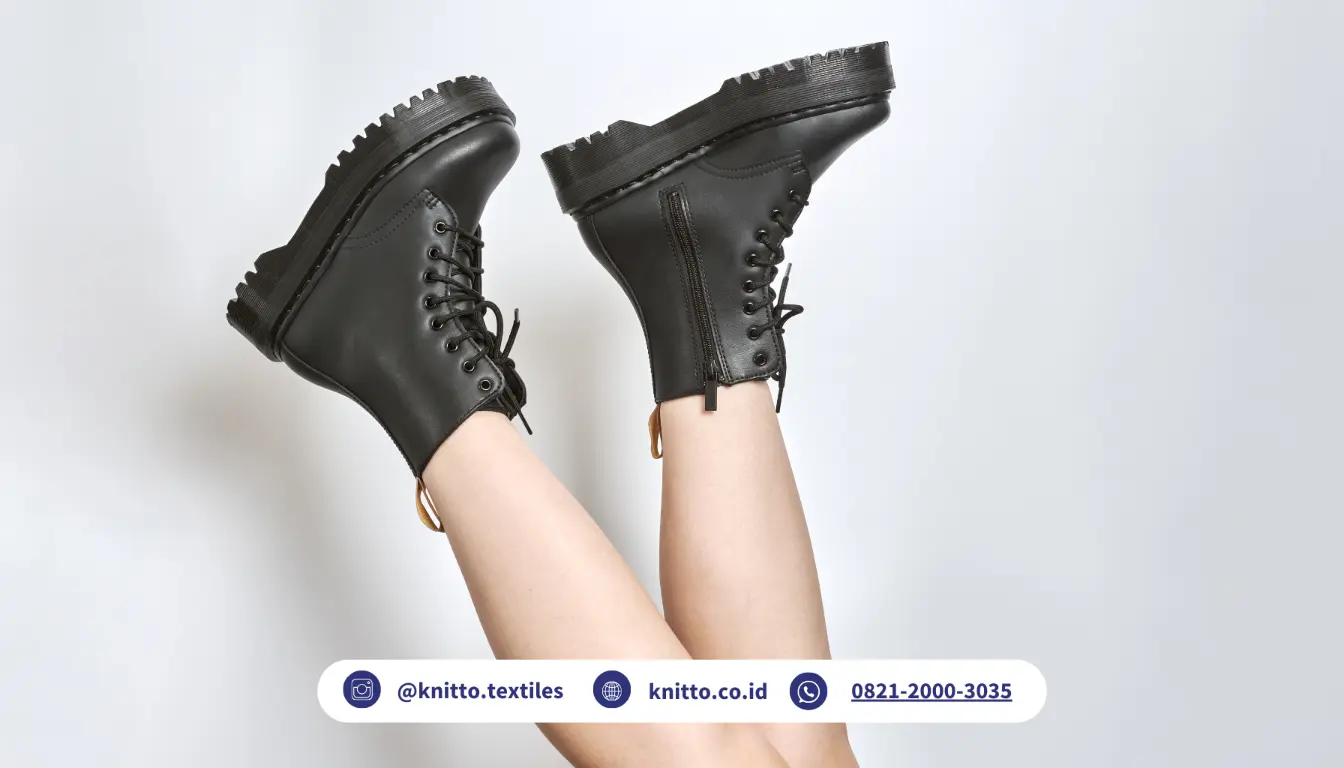 ilustrasi sepatu platform boots