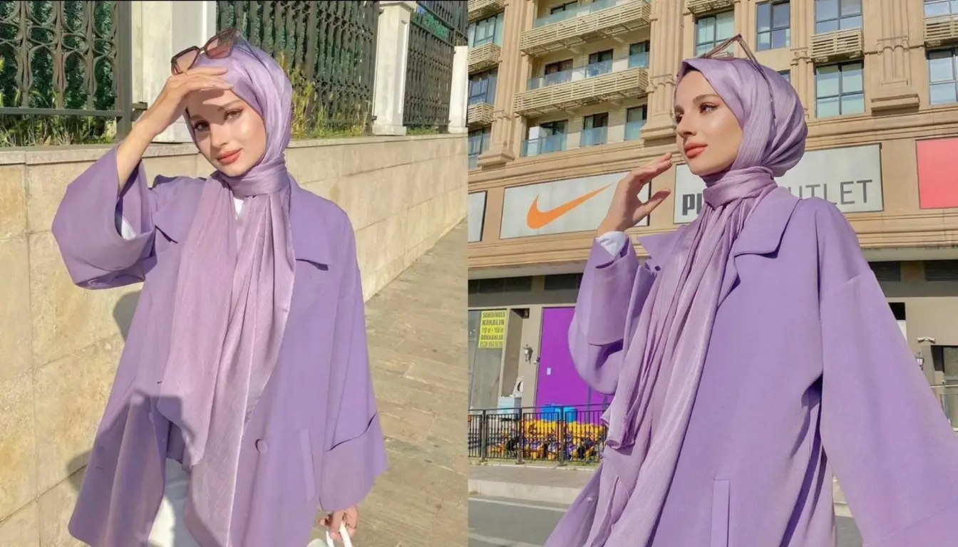 Baju Ungu Cocok dengan Jilbab Warna Apa? Coba Jilbab Ungu (Sumber: Pinterest)