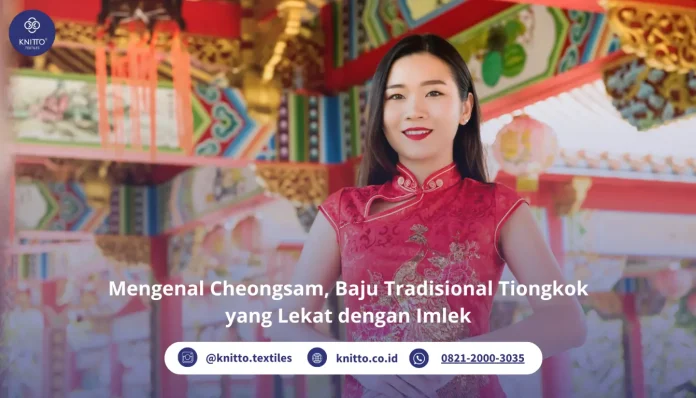 Ilustrasi Baju Cheongsam yang Lekat dengan Imlek