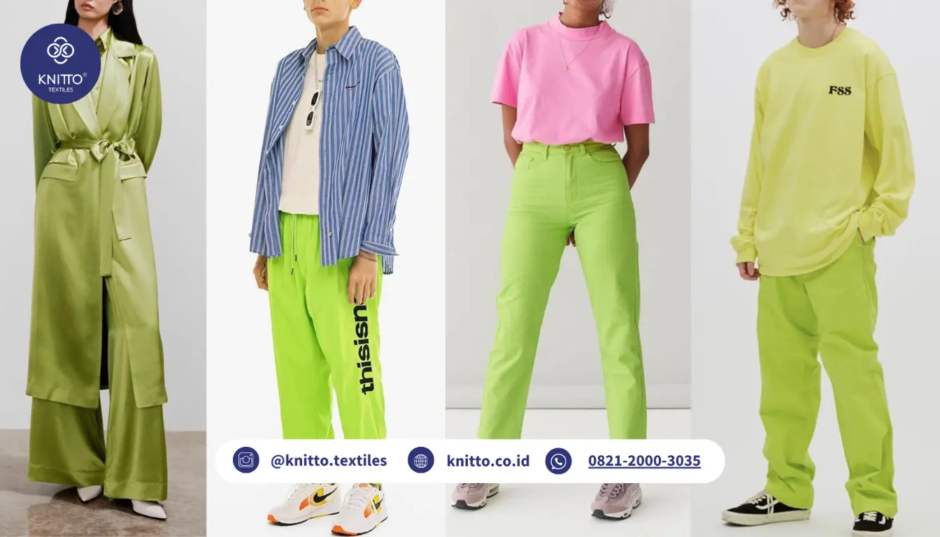 Mix and Match Outfit dengan Berbagai Warna Bernuansa Lime