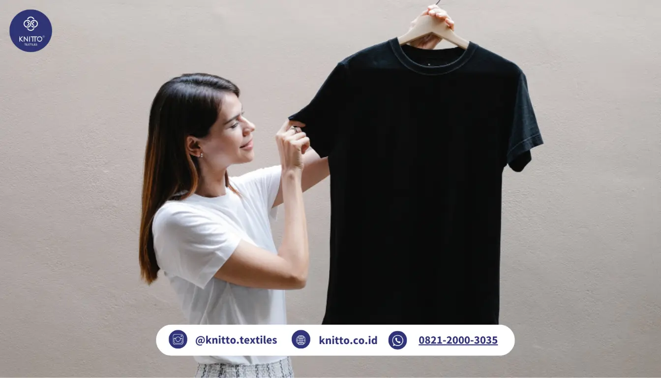 Ilustrasi Kaos Bahan Jetblack