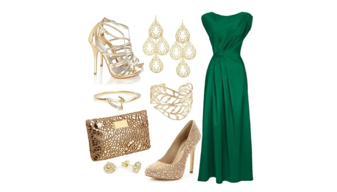 Perpaduan Warna Gold dengan Warna Emerald Green