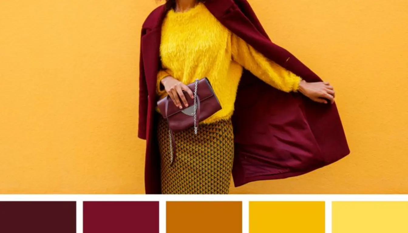 Perpaduan Warna Gold dengan Warna Merah Maroon