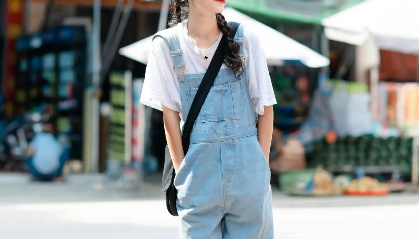 ilustrasi overall denim