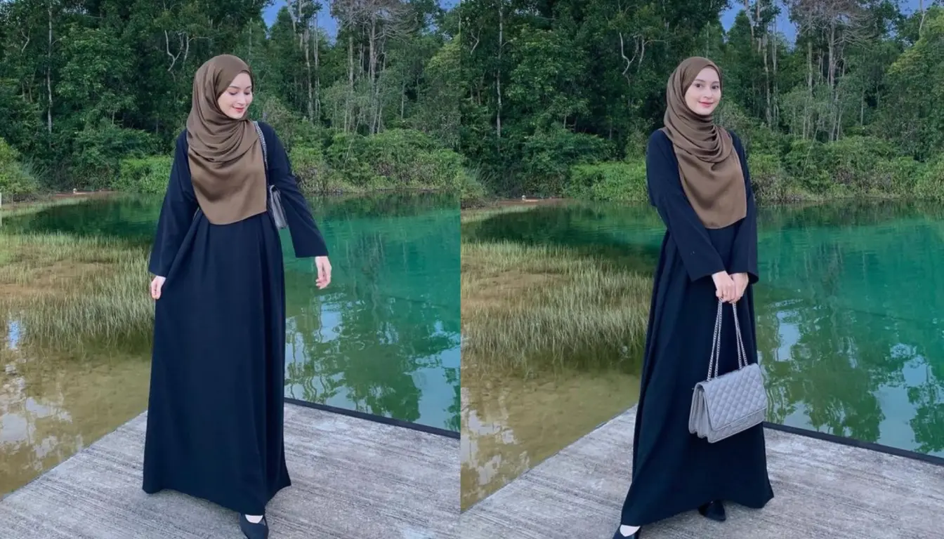 Gamis Navy Cocok dengan Jilbab Warna Apa? Coba Warna Cokelat!