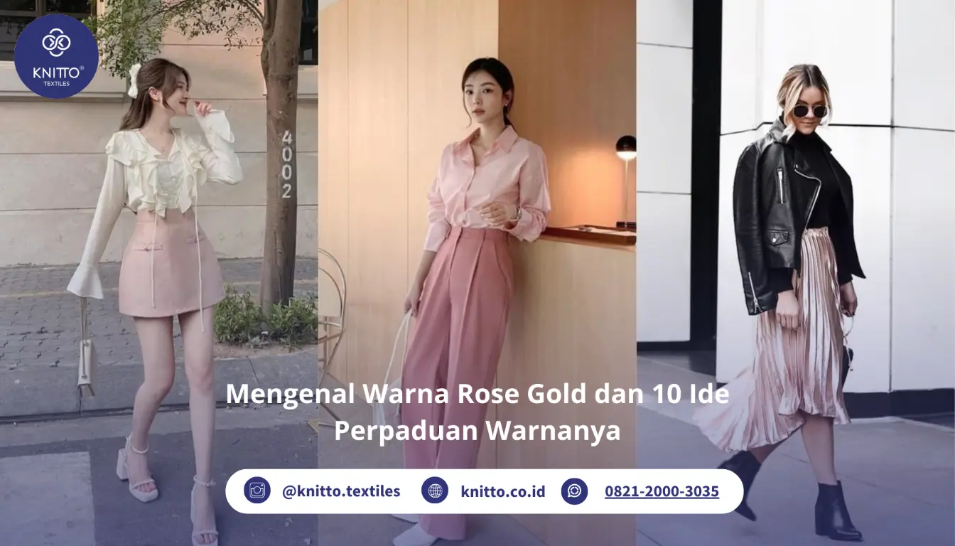 Ilustrasi Mix and Match Outfit Warna Rose Gold