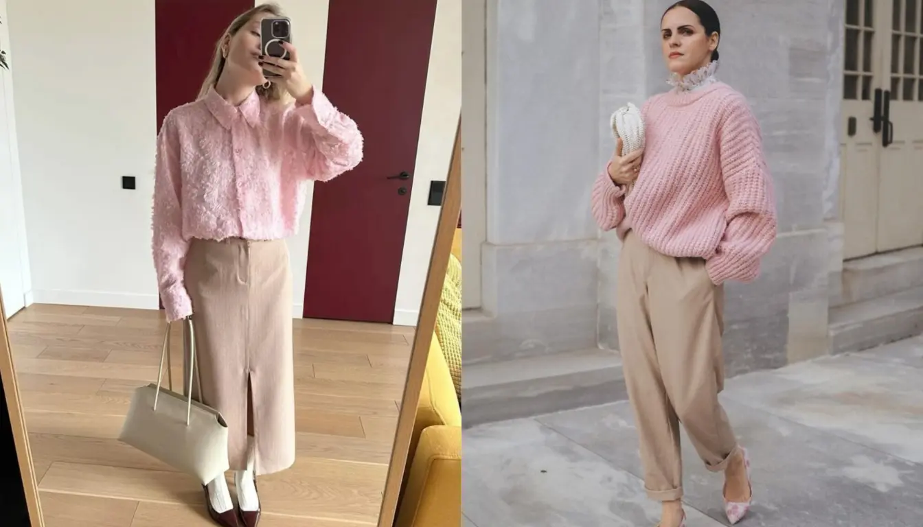 Perpaduan Warna Latte dengan Dusty Pink Perpaduan Warna Latte dengan Dusty Pink