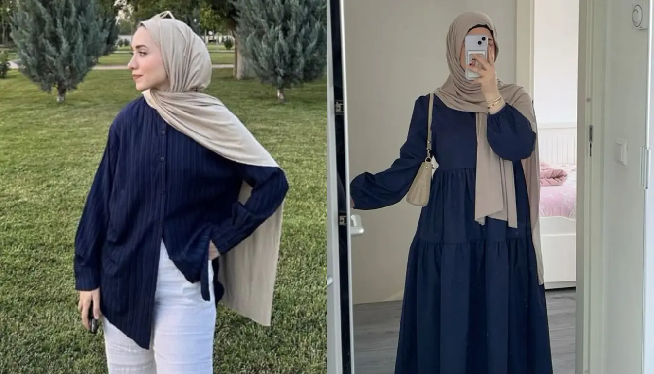 Perpaduan Warna Latte dengan Navy Perpaduan Warna Latte dengan Navy