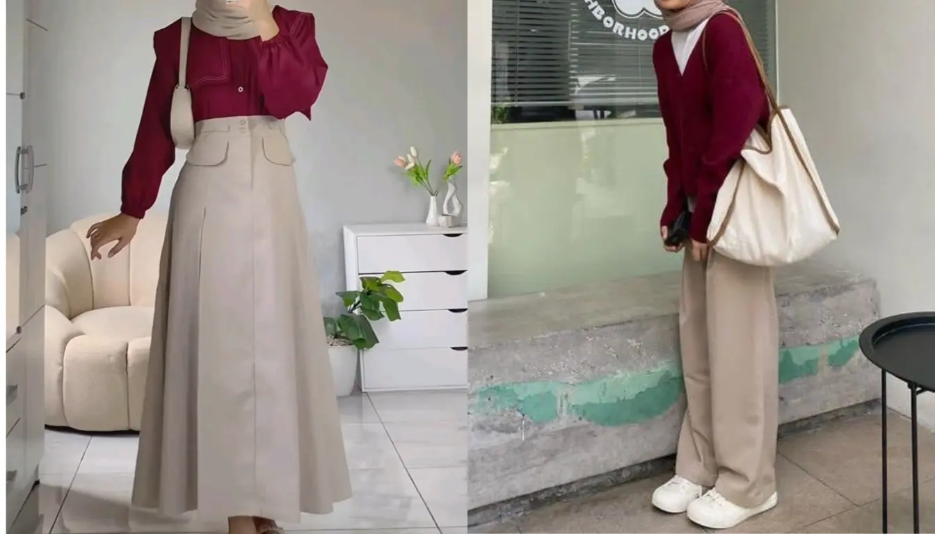 Perpaduan Warna Latte dengan Maroon Perpaduan Warna Latte dengan Maroon