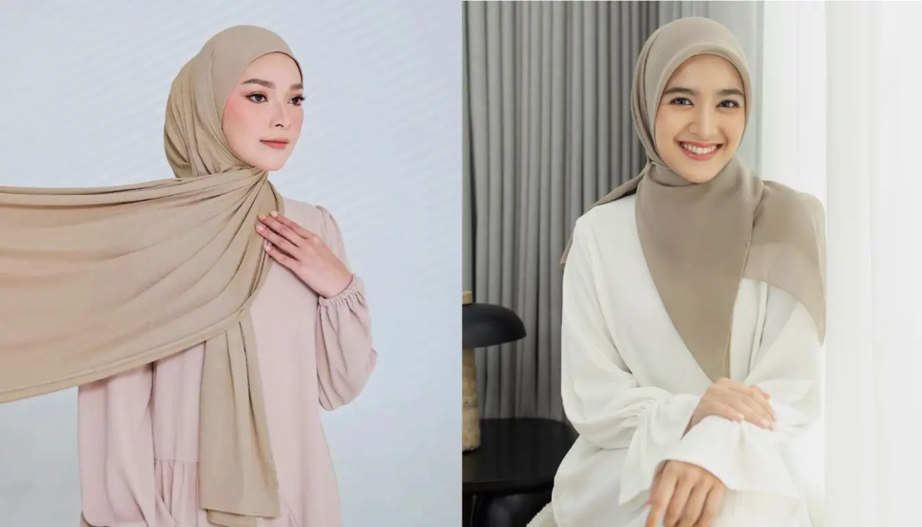 Hijab Simple Warna Beige Hijab Simple Warna Beige