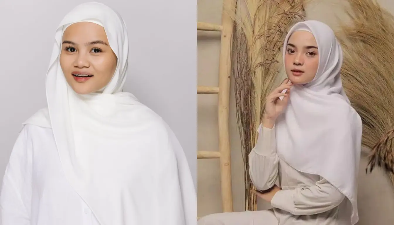Hijab Simple Warna Putih Hijab Simple Warna Putih