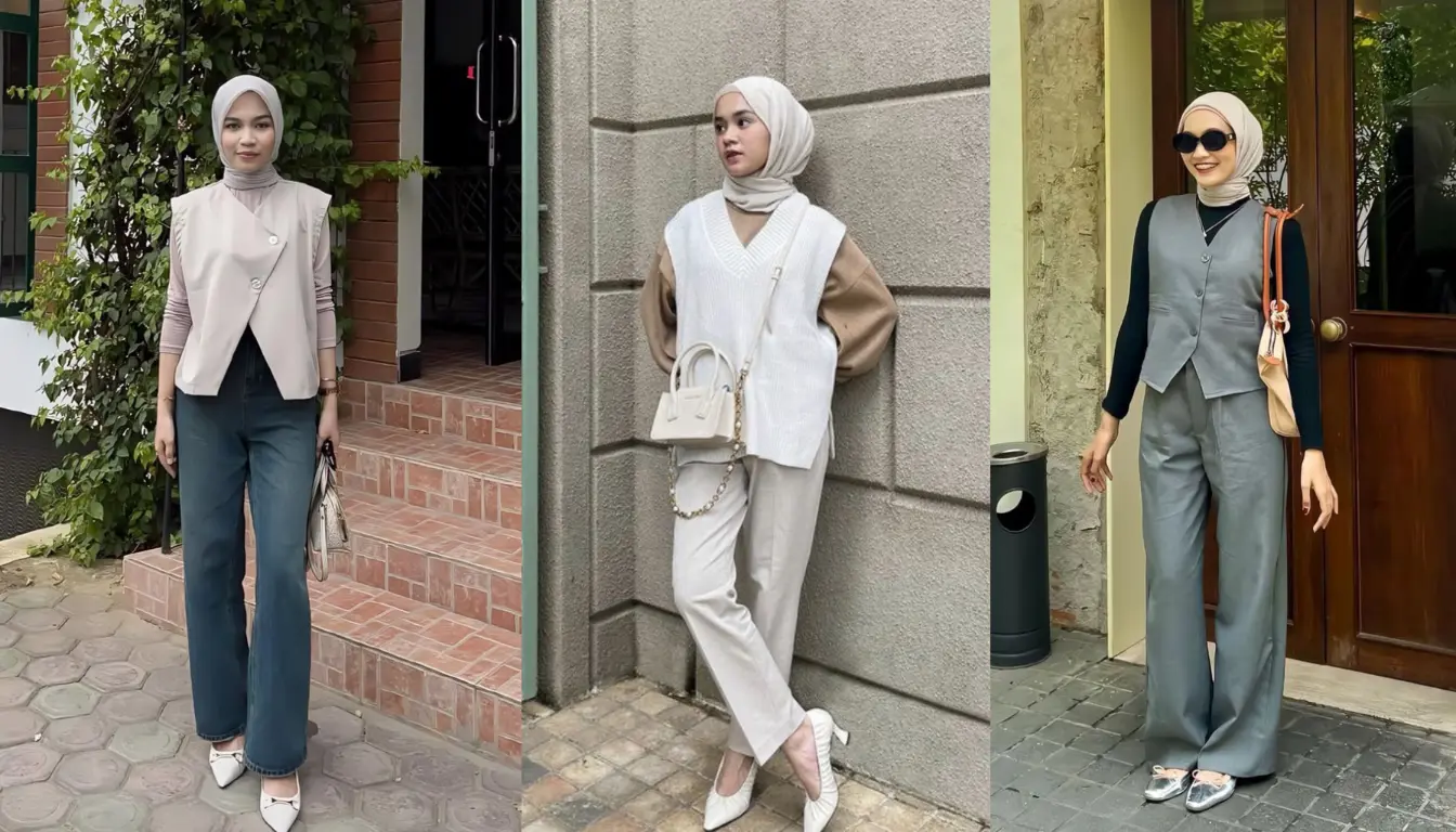 Outer Vest dan Kemeja Outer Vest dan Kemeja