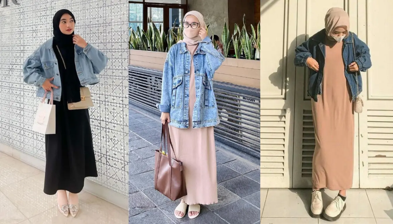 Outerwear Denim dan Dress Midi Outerwear Denim dan Dress Midi