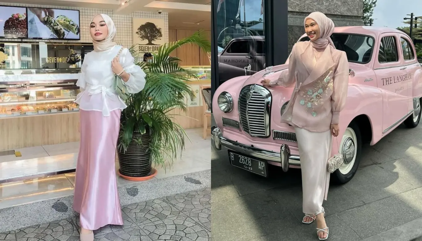 Blouse Organza dan Maxi Skirt Satin Blouse Organza dan Maxi Skirt Satin
