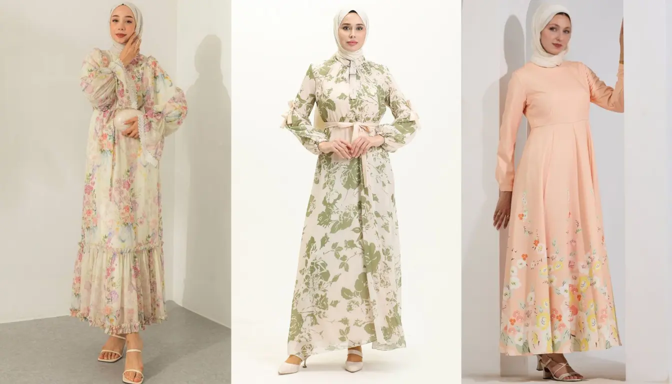 Dress A line Motif Floral Dress A line Motif Floral
