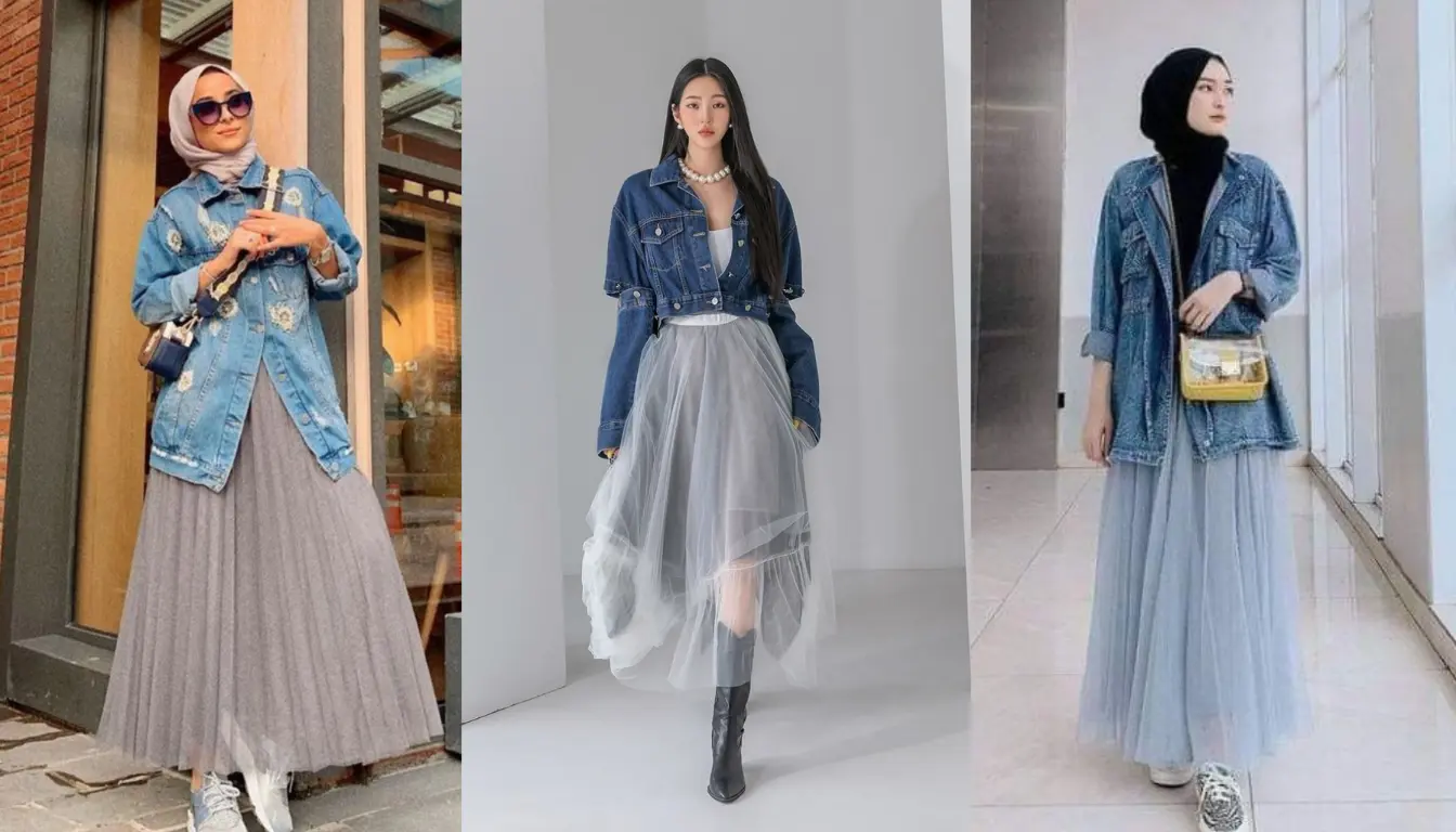 Mix and match dengan jaket jeans Mix and match dengan jaket jeans
