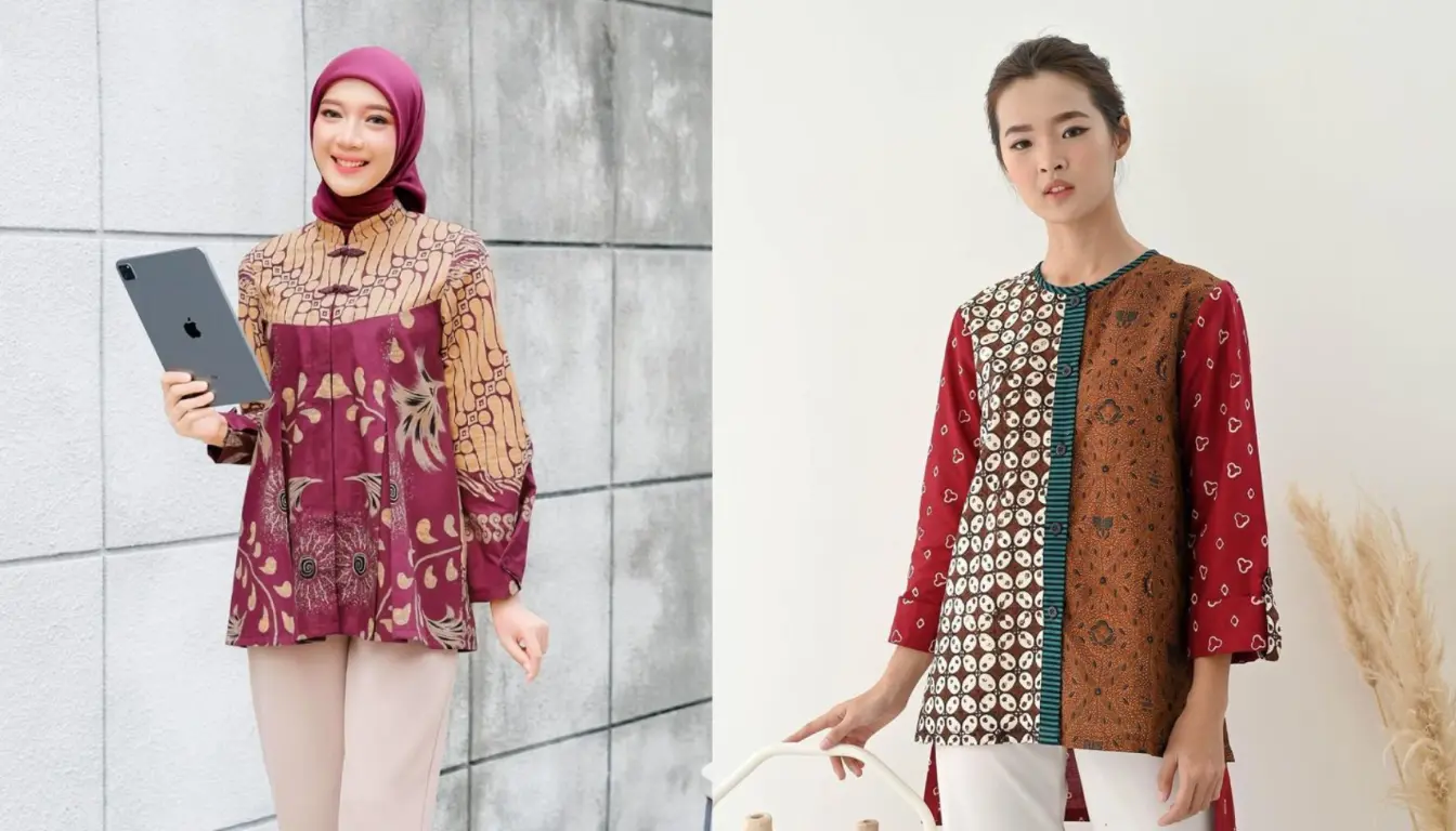 Model Baju Batik Wanita Atasan Kantor Kemeja Klasik Model Baju Batik Wanita Atasan Kantor Kemeja Klasik