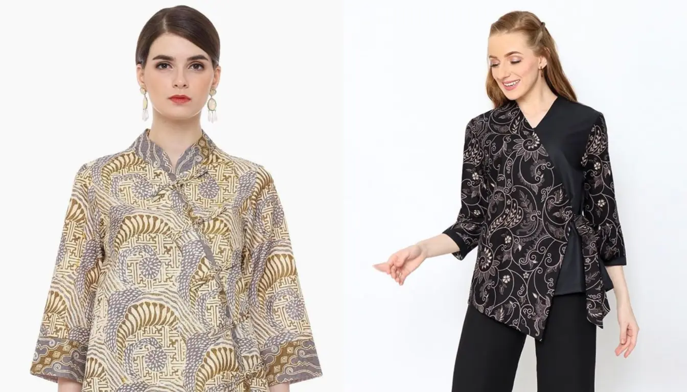 Model Baju Batik Wanita Atasan Kantor Kimono Model Baju Batik Wanita Atasan Kantor Kimono