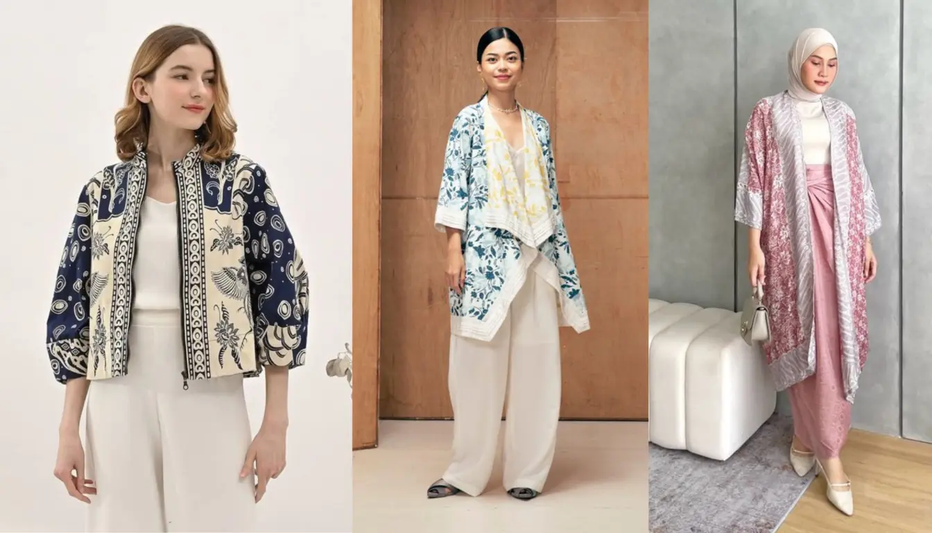 Model Baju Batik Wanita Atasan Kantor Outer Model Baju Batik Wanita Atasan Kantor Outer
