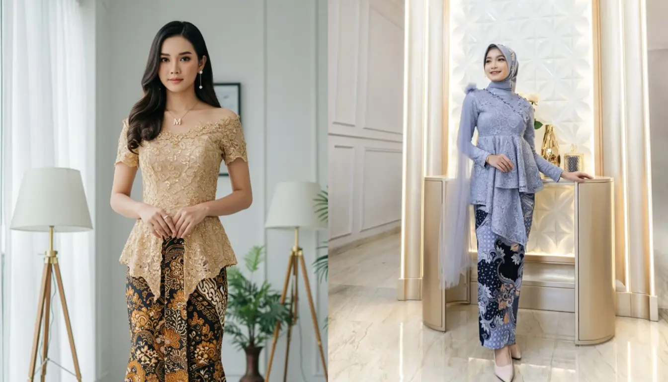 Model Kebaya Simple tapi Mewah Asimetris Model Kebaya Simple tapi Mewah Asimetris
