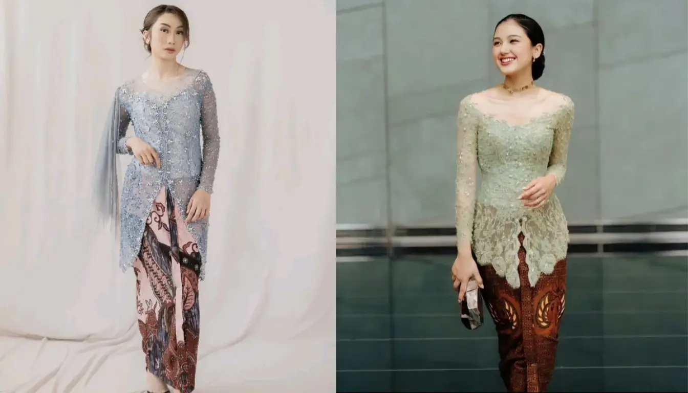 Model Kebaya Simple tapi Mewah Off shoulder Model Kebaya Simple tapi Mewah Off shoulder