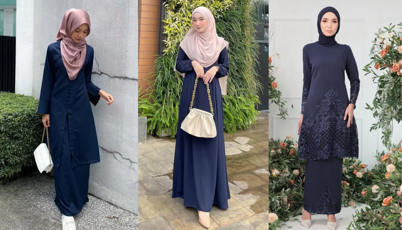 OOTD Kondangan Hijab Outfit Navy OOTD Kondangan Hijab Outfit Navy