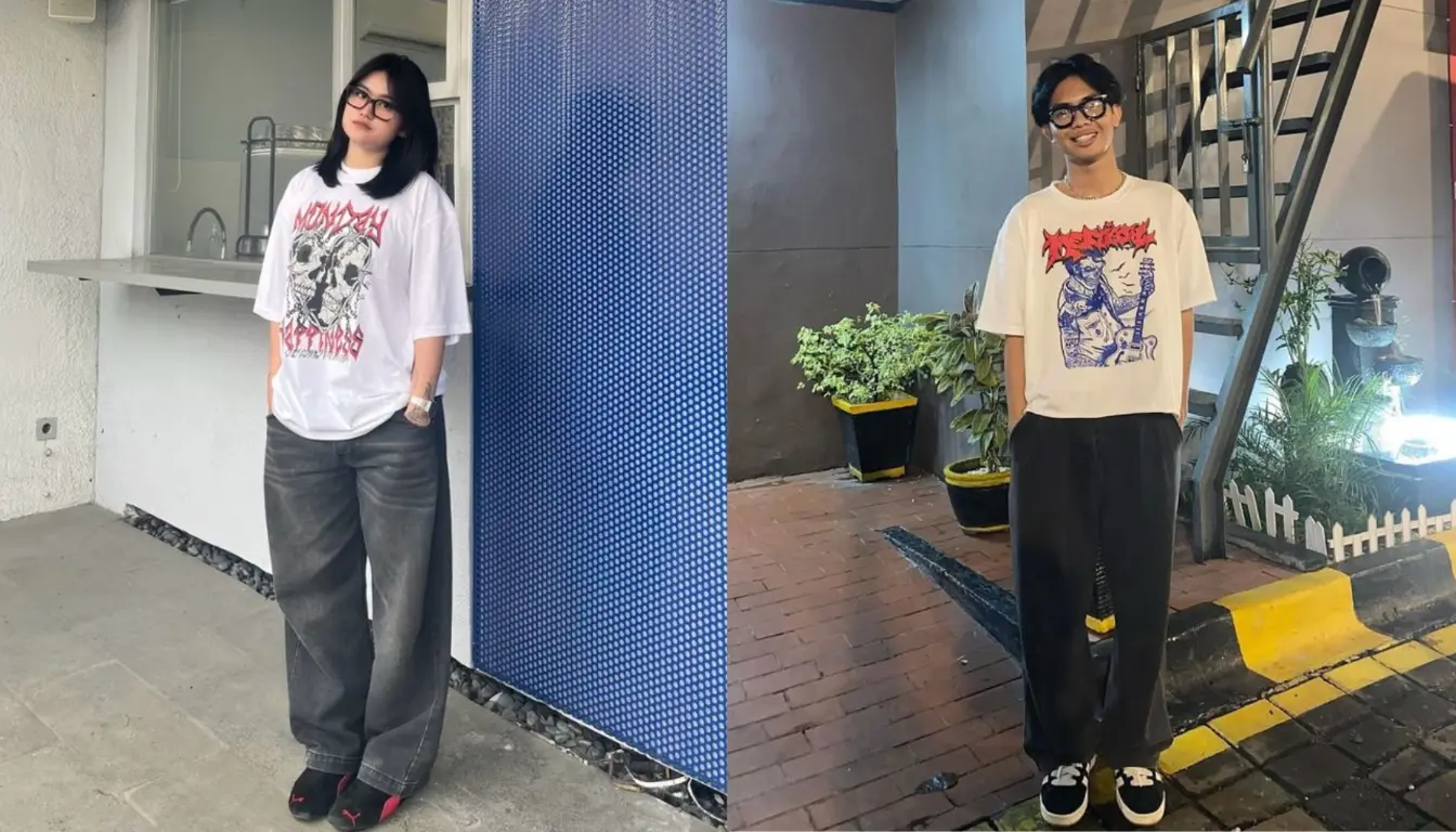 Outfit Anak Skena Kaos Band Oversize Outfit Anak Skena Kaos Band Oversize