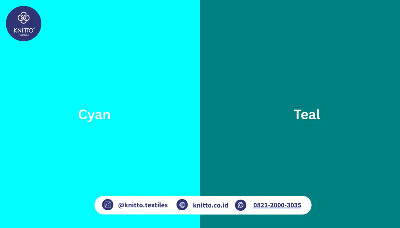 Perbedaan Cyan dan Teal Perbedaan Cyan dan Teal