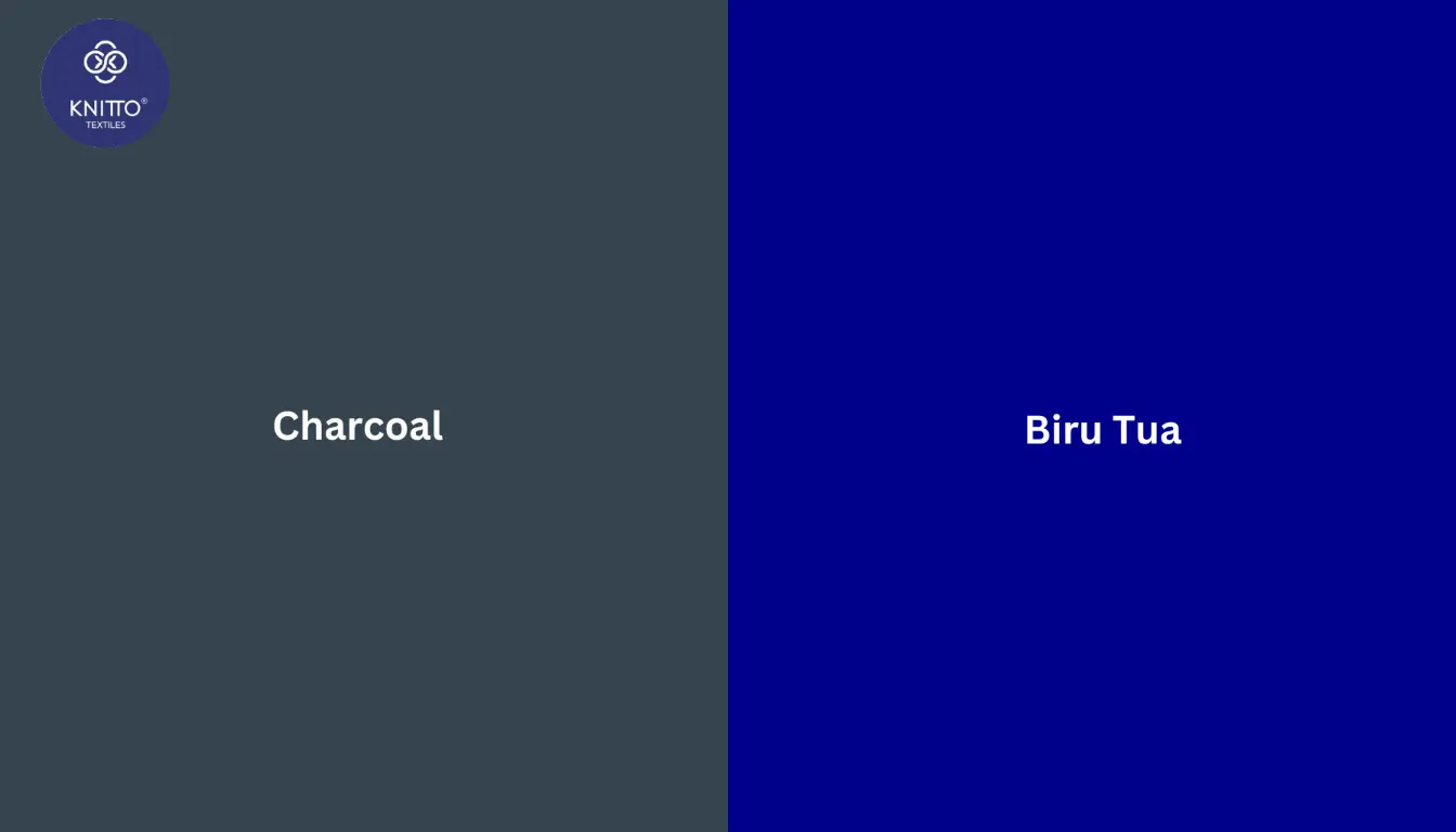Perbedaan Warna Charcoal dan Biru Tua Perbedaan Warna Charcoal dan Biru Tua