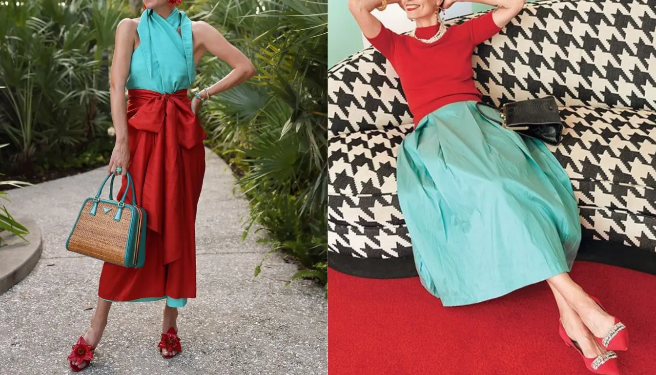 Perpaduan Tosca dan Merah Perpaduan Tosca dan Merah