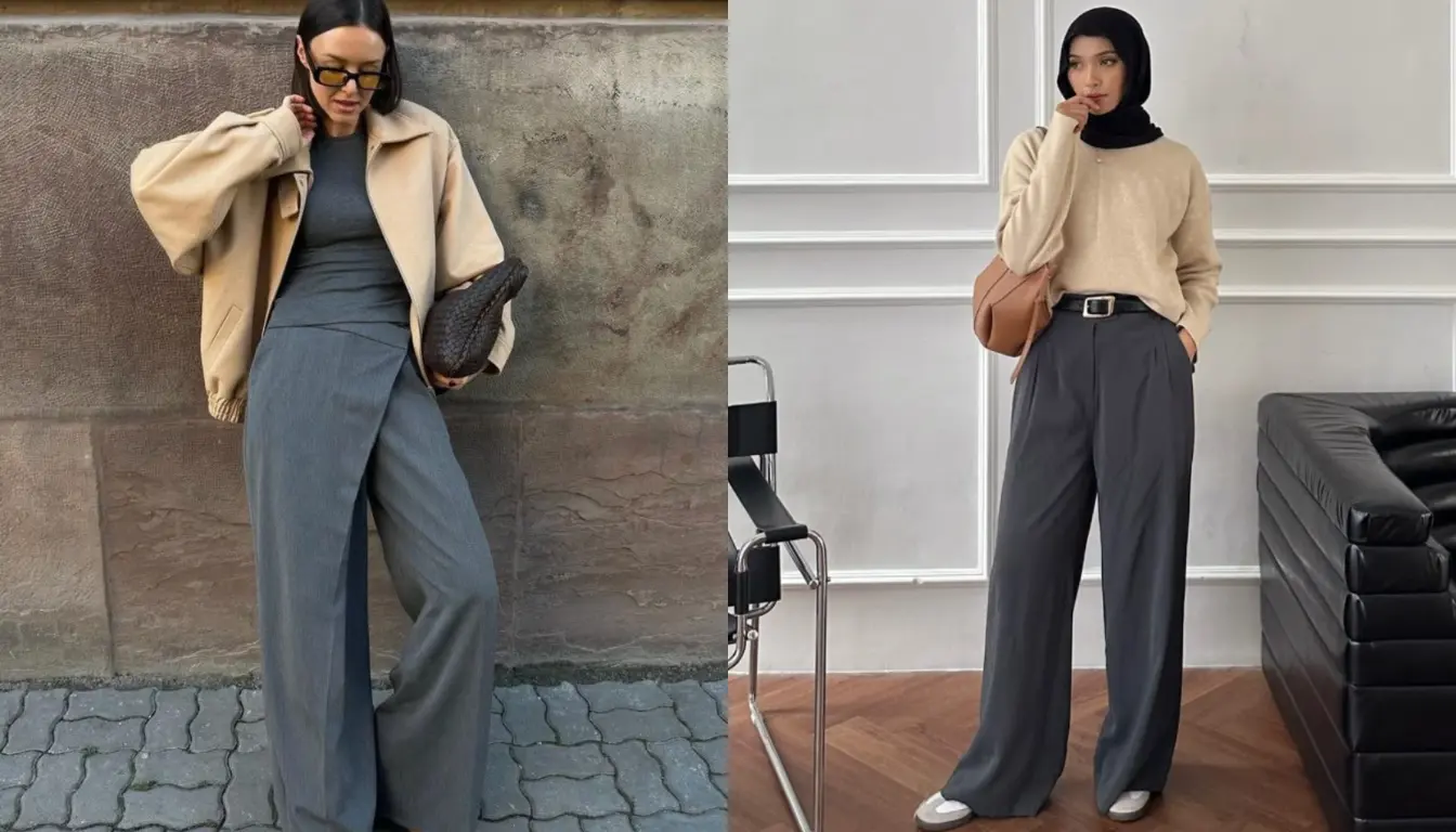 Perpaduan Warna Charcoal dan Coklat Muda Perpaduan Warna Charcoal dan Coklat Muda