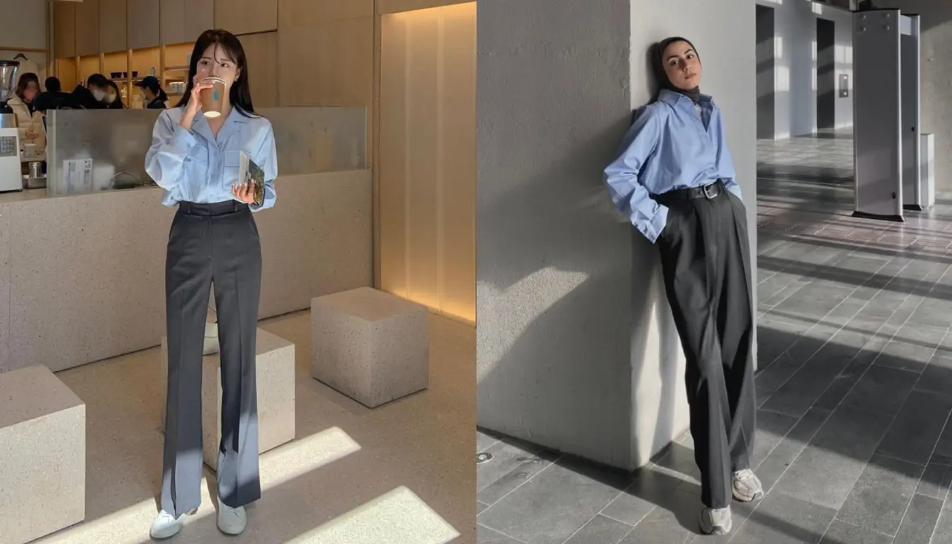 Perpaduan Warna Charcoal dan Soft Blue Perpaduan Warna Charcoal dan Soft Blue