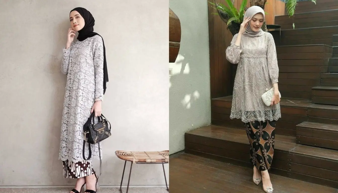 Tunik Brokat dengan Rok Tunik Brokat dengan Rok