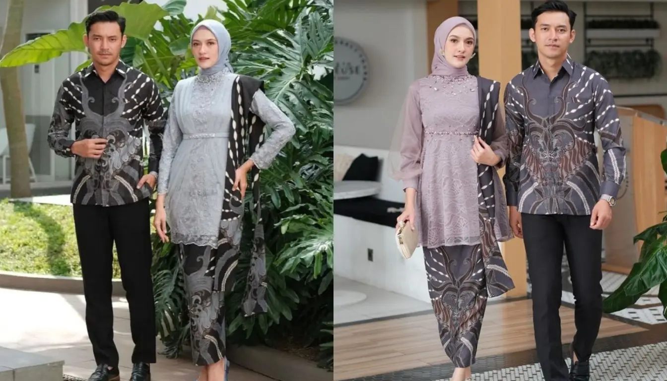 Tunik brokat dan kemeja batik Tunik brokat dan kemeja batik