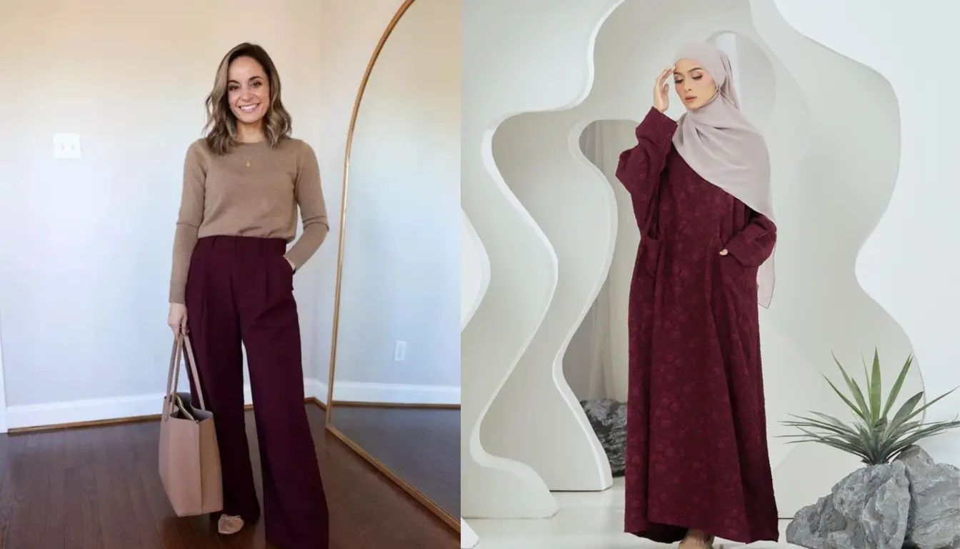 Warna Plum Cocok dengan Warna Apa Padukan dengan Coklat muda