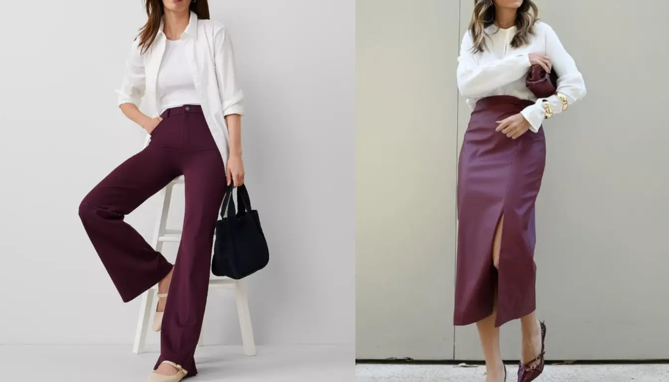 Warna Plum Cocok dengan Warna Apa Putih Contohnya