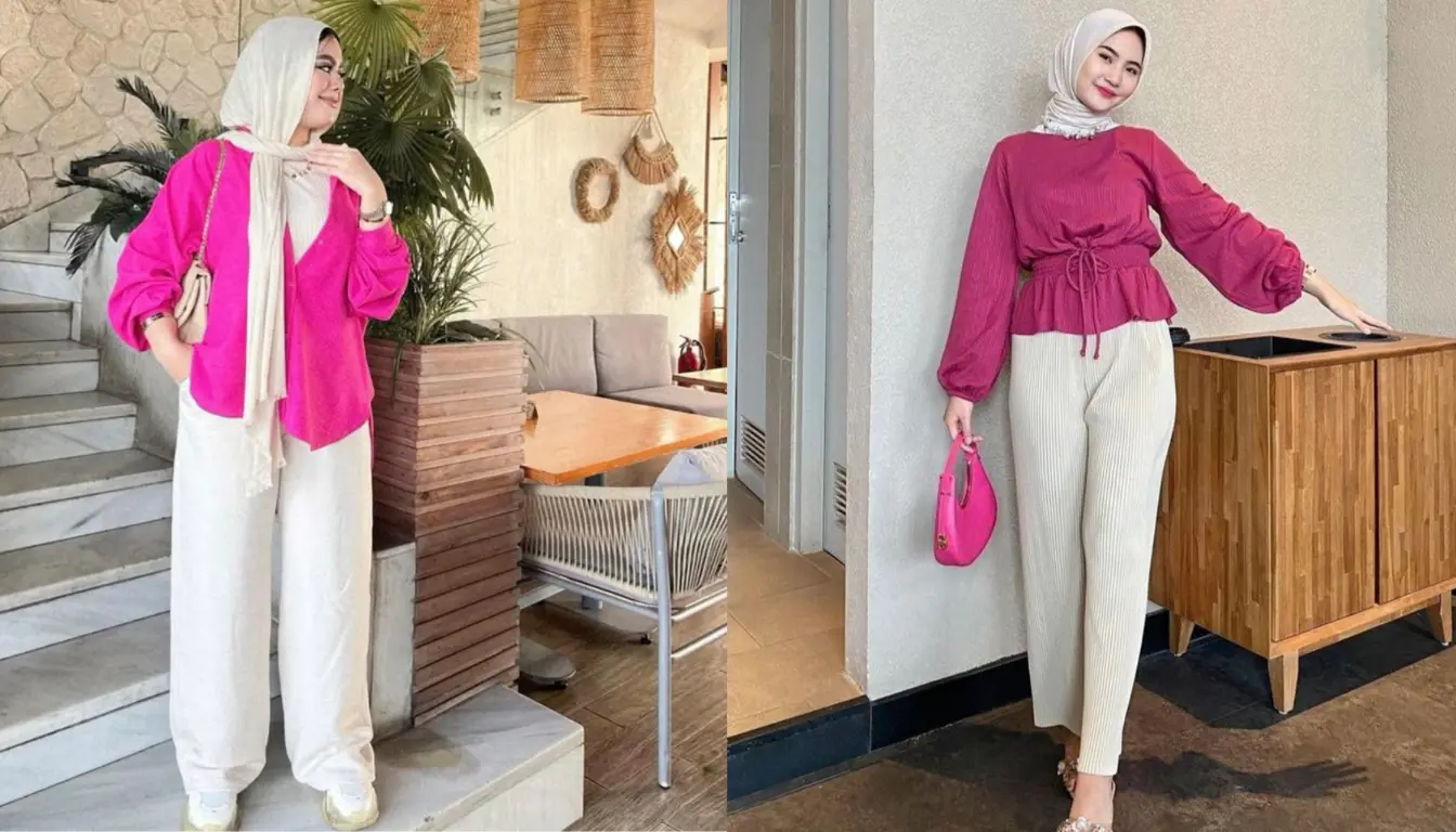 Baju Pink Fanta Cocok dengan Jilbab Warna Apa Coba Warna Ivory Baju Pink Fanta Cocok dengan Jilbab Warna Apa Coba Warna Ivory
