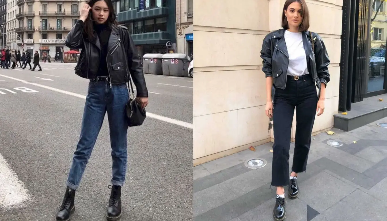 Mix and Match Docmart dengan Leather Jacket Mix and Match Docmart dengan Leather Jacket