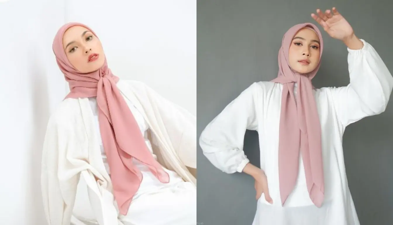 Model Jilbab Square Pakai Tali Simpul Model Jilbab Square Tali Simpul