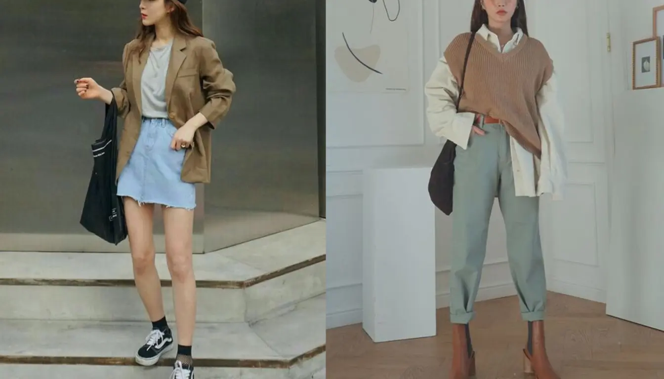 Perpaduan Almond dan Denim Perpaduan Almond dan Denim