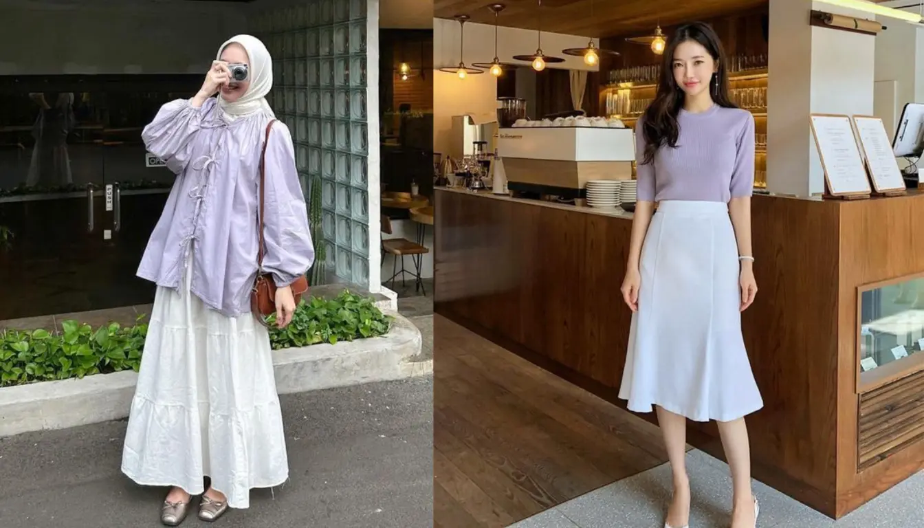 Perpaduan Broken White dan Lilac Perpaduan Broken White dan Lilac
