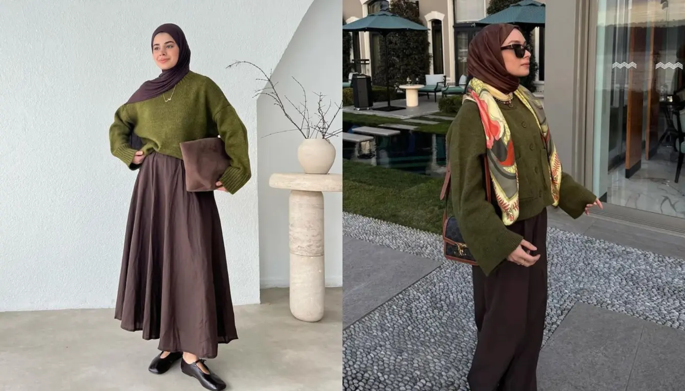 Perpaduan Espresso dan Hijau Army Perpaduan Espresso dan Hijau Army