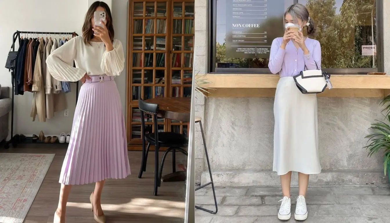 Perpaduan Nude dan Lilac Perpaduan Nude dan Lilac