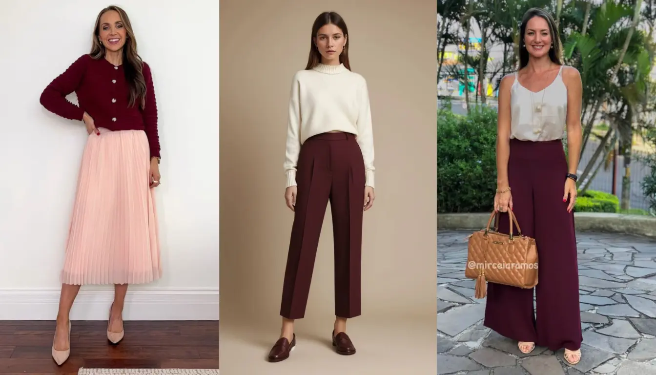 Perpaduan Nude dan Maroon Perpaduan Nude dan Maroon
