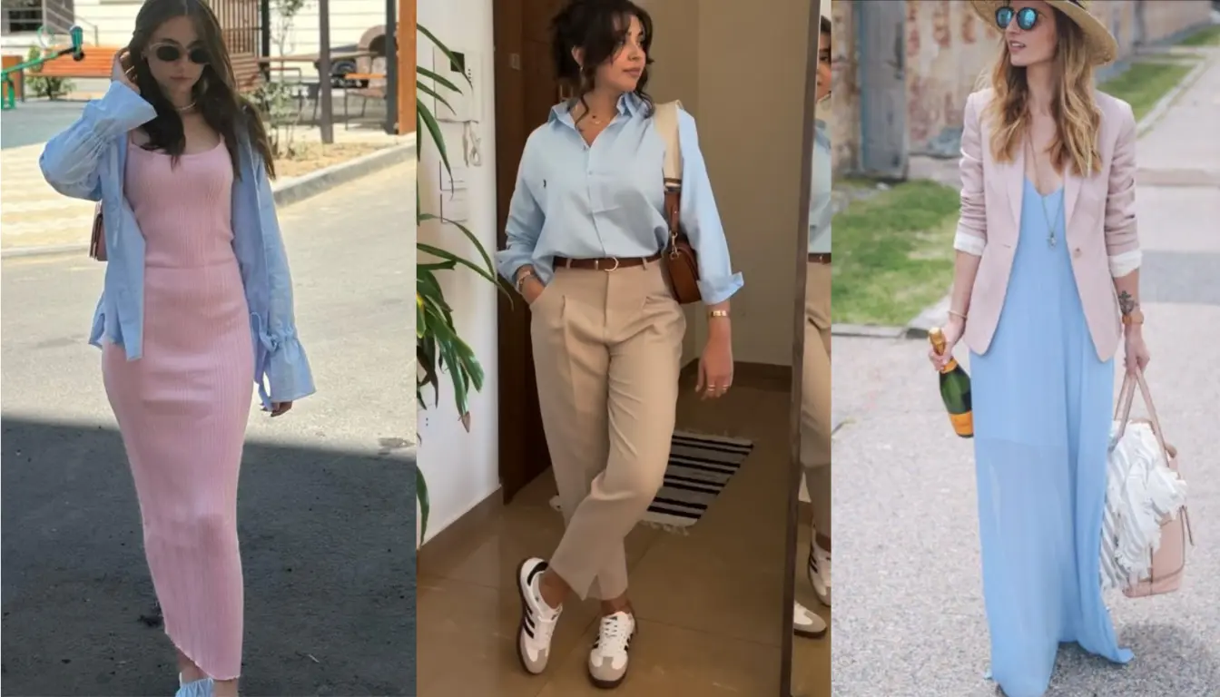 Perpaduan Nude dan Sky Blue Perpaduan Nude dan Sky Blue