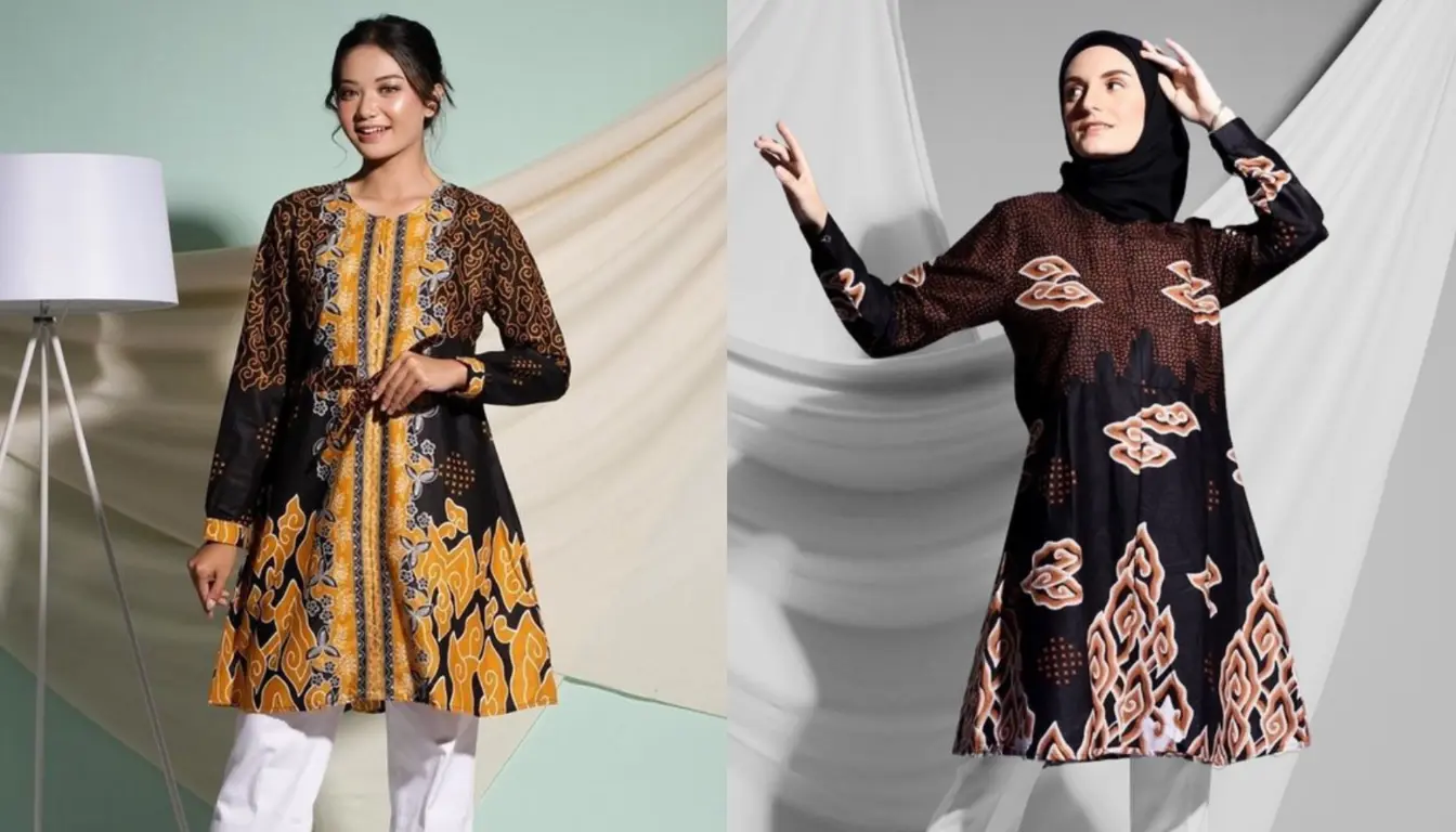 Tunik Motif Mega Mendung Tunik Motif Mega Mendung